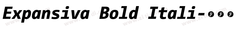 Expansiva Bold Itali字体转换